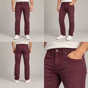 Marc Asher New York Pants Mens 32x30 Burgundy Five Pocket Casual